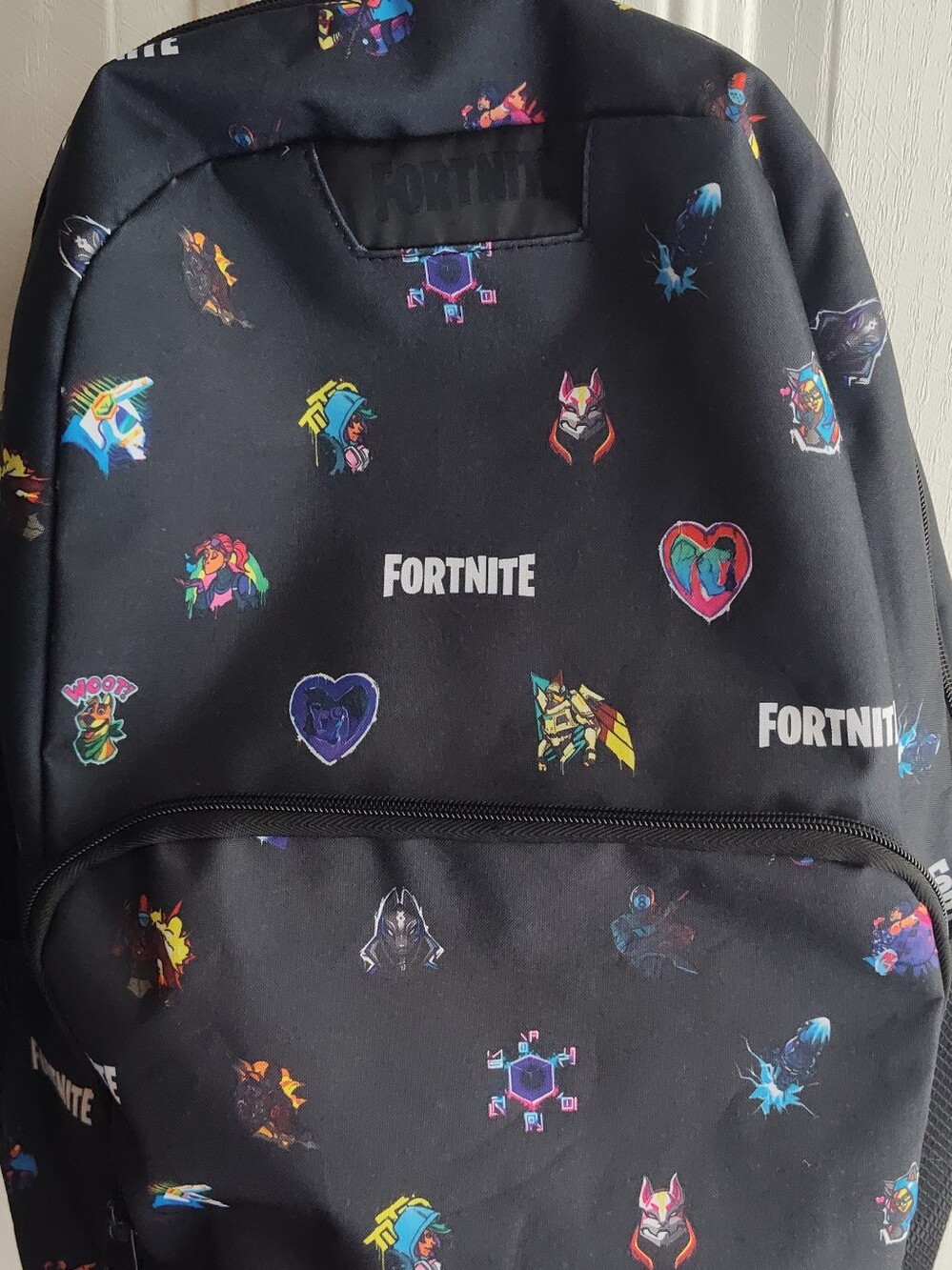 Fortnite Black Graphic Print Backpack - Official Gaming Style. LN.